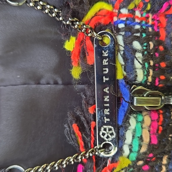 Trina Turk Multicolor Fringe Detail Jacket Size 2 - Picture 3 of 5